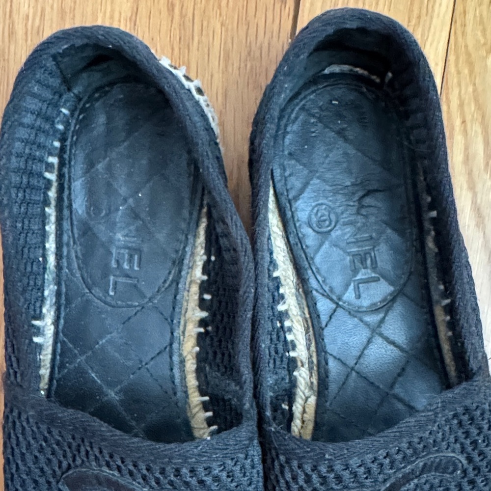CHANEL Black Mesh Espadrilles - Picture 8 of 8